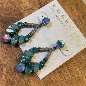 Sorrelli Earrings blue crystals set in silver